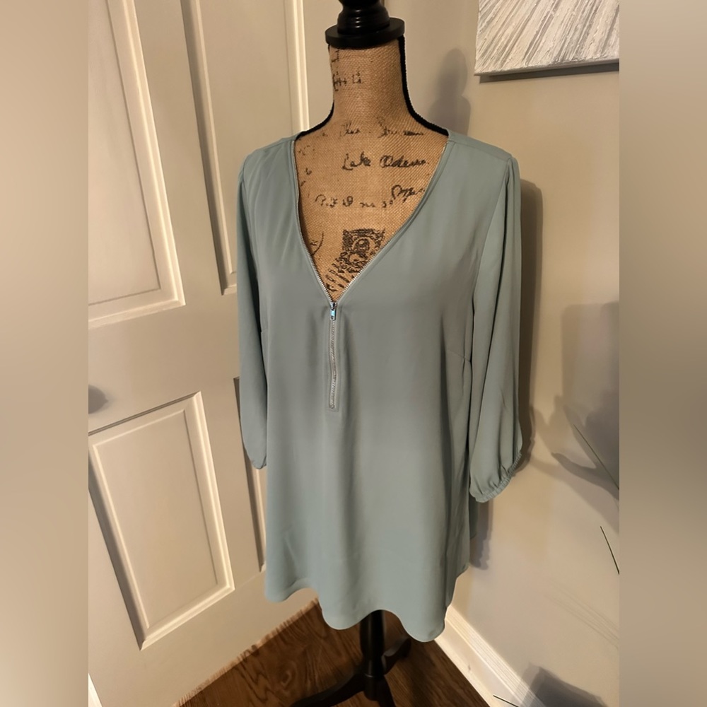 City Chic Zip Elbow Top, Plus Size
